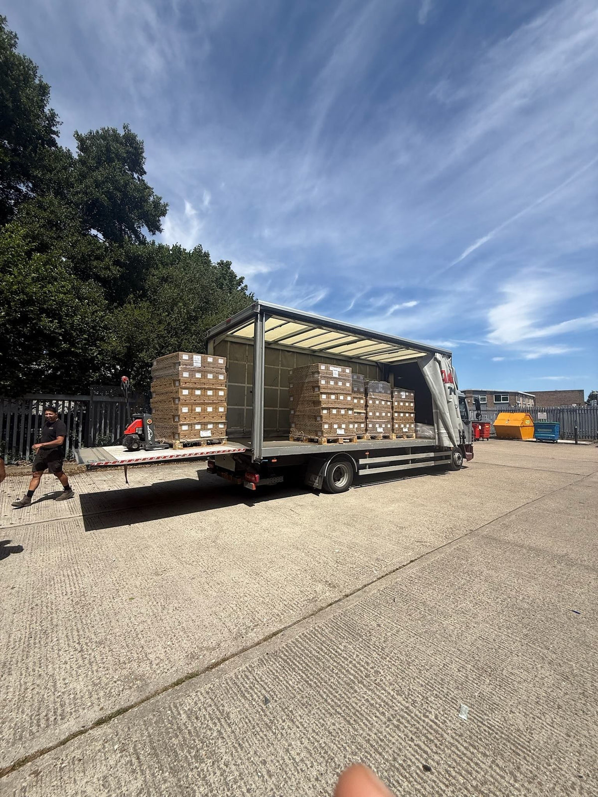 A delivery lorry carrying boxes of Make It WHET