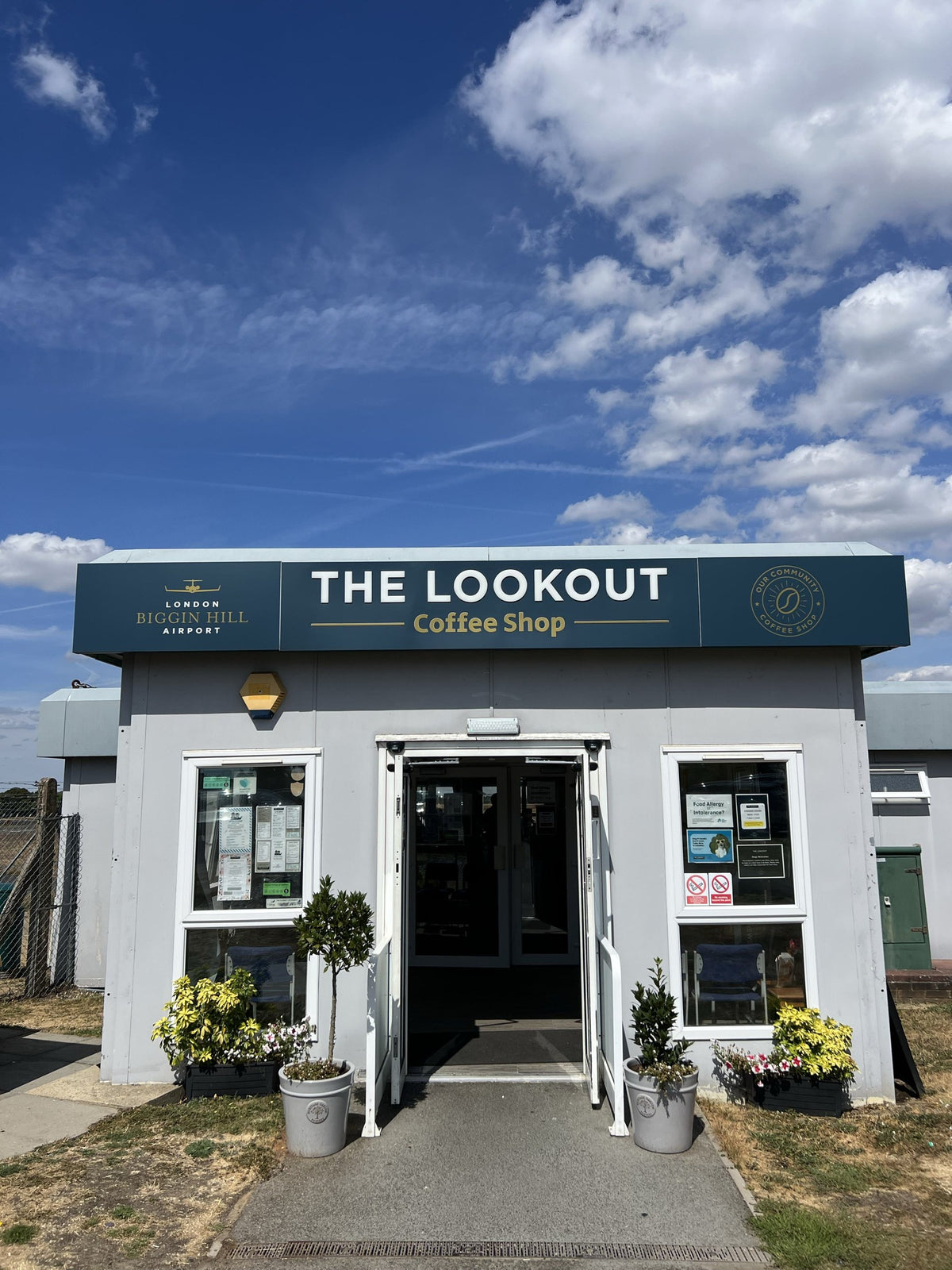The entrance to The Lookout café